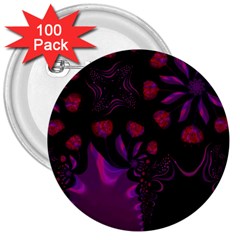 Background Red Purple Black Color 3  Buttons (100 Pack)  by Pakrebo