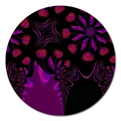 Background Red Purple Black Color Magnet 5  (round) by Pakrebo