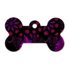 Background Red Purple Black Color Dog Tag Bone (one Side) by Pakrebo