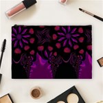 Background Red Purple Black Color Cosmetic Bag (Large) Front