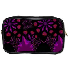 Background Red Purple Black Color Toiletries Bag (one Side) by Pakrebo