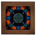 Ornament Fractal Pattern Background Framed Tiles Front