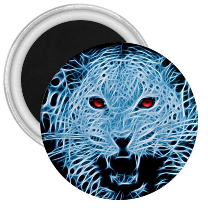 Animals Leopard Fractal Photoshop 3  Magnets