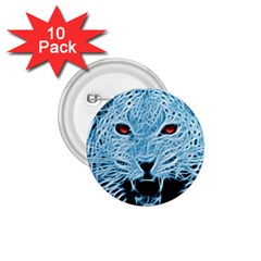 Animals Leopard Fractal Photoshop 1 75  Buttons (10 Pack) by Pakrebo