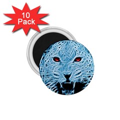 Animals Leopard Fractal Photoshop 1 75  Magnets (10 Pack)  by Pakrebo