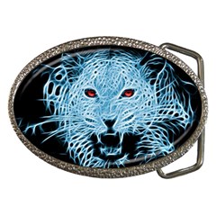 Animals Leopard Fractal Photoshop Belt Buckles by Pakrebo