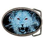 Animals Leopard Fractal Photoshop Belt Buckles Front