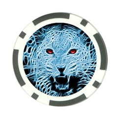 Animals Leopard Fractal Photoshop Poker Chip Card Guard by Pakrebo