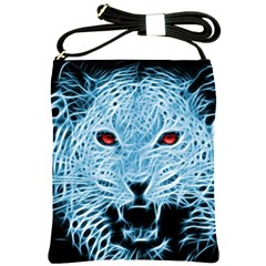 Animals Leopard Fractal Photoshop Shoulder Sling Bag by Pakrebo