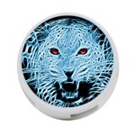 Animals Leopard Fractal Photoshop 4-Port USB Hub (One Side) Front