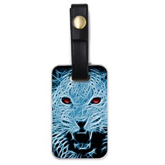 Animals Leopard Fractal Photoshop Luggage Tags (one Side)  by Pakrebo