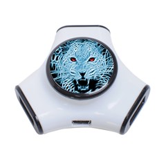 Animals Leopard Fractal Photoshop 3-port Usb Hub by Pakrebo