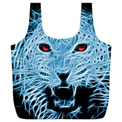 Animals Leopard Fractal Photoshop Full Print Recycle Bag (xl) by Pakrebo