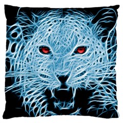 Animals Leopard Fractal Photoshop Large Flano Cushion Case (one Side) by Pakrebo