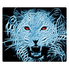 Animals Leopard Fractal Photoshop Double Sided Flano Blanket (small)  by Pakrebo