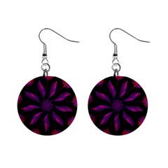 Background Purple Black Red Mini Button Earrings by Pakrebo