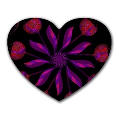 Background Purple Black Red Heart Mousepads by Pakrebo