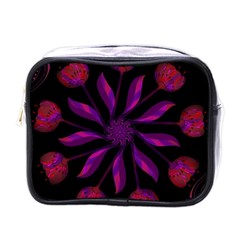 Background Purple Black Red Mini Toiletries Bag (one Side) by Pakrebo