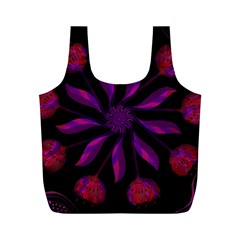 Background Purple Black Red Full Print Recycle Bag (m) by Pakrebo