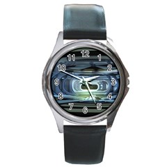 Spaceship Interior Stage Design Round Metal Watch by Pakrebo