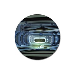 Spaceship Interior Stage Design Magnet 3  (round) by Pakrebo