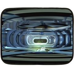 Spaceship Interior Stage Design Double Sided Fleece Blanket (mini)  by Pakrebo