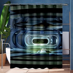 Spaceship Interior Stage Design Shower Curtain 60  X 72  (medium)  by Pakrebo