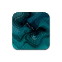 Abstract Graphics Water Web Layout Rubber Square Coaster (4 Pack)  by Pakrebo