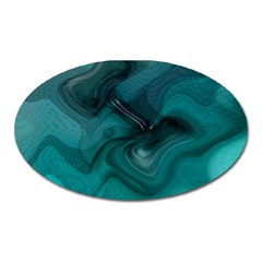 Abstract Graphics Water Web Layout Oval Magnet by Pakrebo