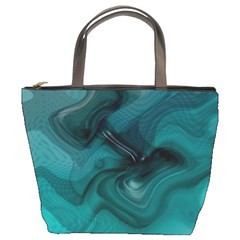 Abstract Graphics Water Web Layout Bucket Bag by Pakrebo