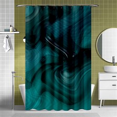 Abstract Graphics Water Web Layout Shower Curtain 48  X 72  (small)  by Pakrebo