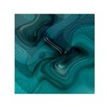 Abstract Graphics Water Web Layout Small Satin Scarf (Square) Front