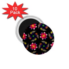 Pattern Flowers Wallpaper 1 75  Magnets (10 Pack)  by Pakrebo