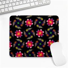 Pattern Flowers Wallpaper Large Mousepads by Pakrebo