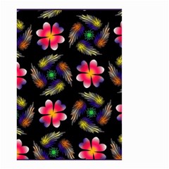 Pattern Flowers Wallpaper Small Garden Flag (two Sides) by Pakrebo