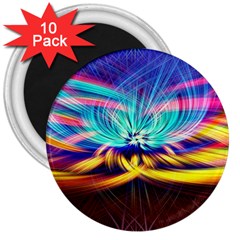 Colorful Chakra Lsd Spirituality 3  Magnets (10 Pack)  by Pakrebo