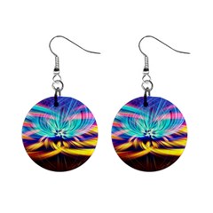 Colorful Chakra Lsd Spirituality Mini Button Earrings by Pakrebo