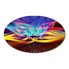 Colorful Chakra Lsd Spirituality Oval Magnet by Pakrebo