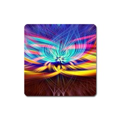 Colorful Chakra Lsd Spirituality Square Magnet by Pakrebo