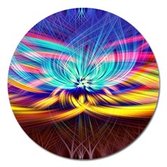 Colorful Chakra Lsd Spirituality Magnet 5  (round) by Pakrebo