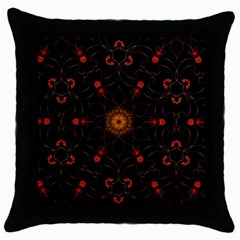 Ornament Background Tender Web Throw Pillow Case (black) by Pakrebo