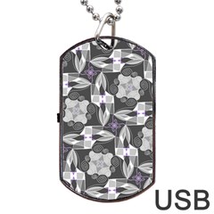 Ornament Pattern Background Dog Tag Usb Flash (one Side) by Pakrebo