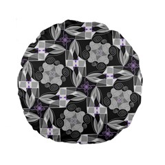 Ornament Pattern Background Standard 15  Premium Round Cushions by Pakrebo