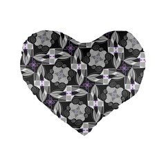 Ornament Pattern Background Standard 16  Premium Flano Heart Shape Cushions