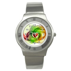 Heart Love Luck Abstract Stainless Steel Watch by Pakrebo