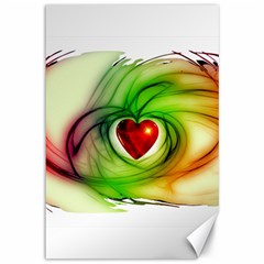 Heart Love Luck Abstract Canvas 12  X 18  by Pakrebo