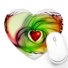 Heart Love Luck Abstract Heart Mousepads by Pakrebo