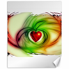 Heart Love Luck Abstract Canvas 11  X 14  by Pakrebo