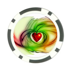 Heart Love Luck Abstract Poker Chip Card Guard by Pakrebo