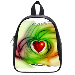 Heart Love Luck Abstract School Bag (small) by Pakrebo